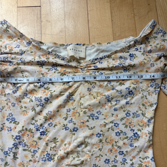 Sezane Floral Bodysuit in Yellow and Blue - Picture 4 of 5